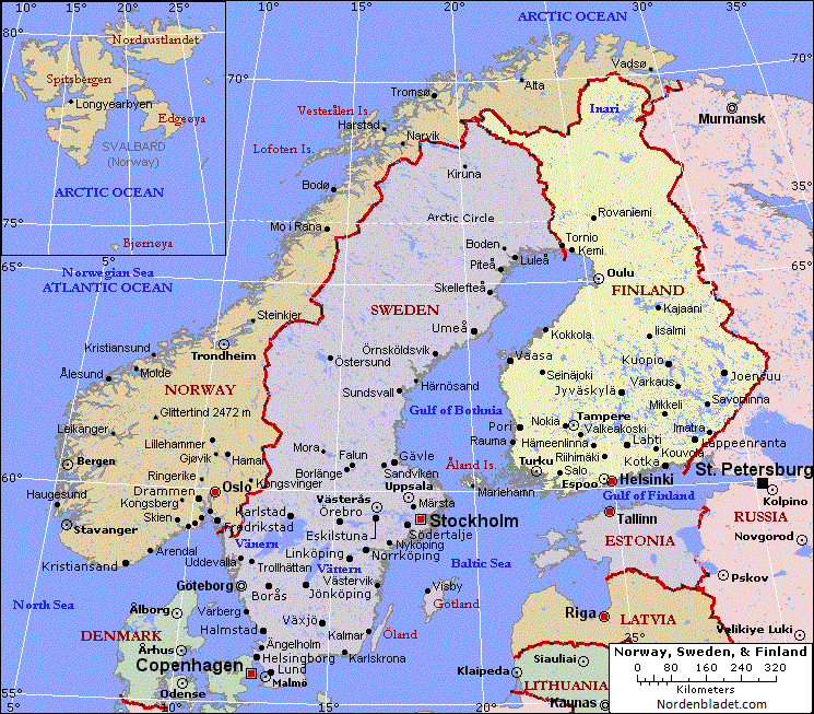 About Norway NordenBladet Com   Map Of Norway2 