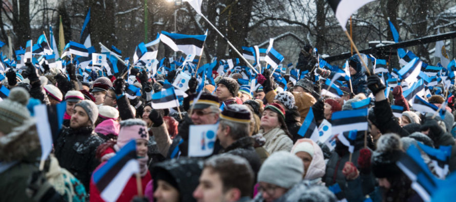 BIG GALLERY! Republic of Estonia 100. Flag hoisting ceremony on February 24, 2018