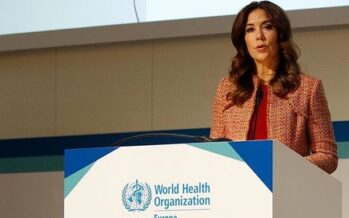 Crown Princess Mary of Denmark speaks about the importance of vaccination at a global health event