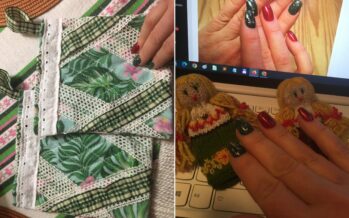 Helena-Reet: New sewing machine, DIY kitchen cloth, Christmassy manicure and two weeks of food pics!